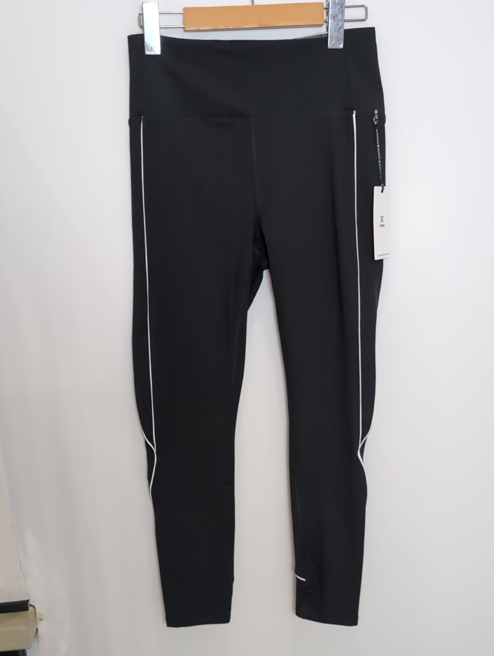 RBX | Women's Black w/ White Piping Buttery Soft Ankle Length Leggings